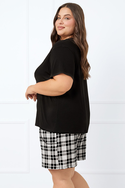 Piżama Italian Fashion Klara kr.r. kr.sp. czarny/druk