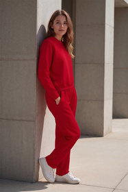 Komplet bluza+spodnie Vivisence 9205kmpl czerwony