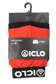Iclo Bokserki 2-pak Majtki bokserki, czarny/czerwony