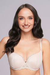 Ava 2256 Asielle biustonosz usztywniany, koronkowe wykończenia beige