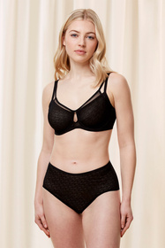 Majtki wysokie figi Triumph Signature Sheer Maxi EX 0004-black
