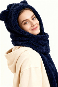 Nakrycie głowy kaptur Vivisence 70107 granatowy