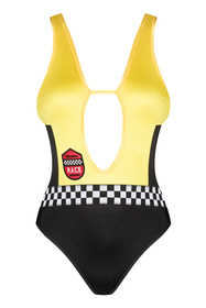 Body sexy Obsessive Rallien teddy black/yellow