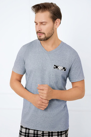 Piżama Italian Fashion Klark kr.r. kr.sp. melanż/druk