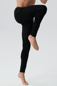 Atlantic BML-016 legginsy męskie bambusowe dopasowane czarny