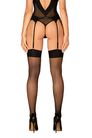 Wyrób pończoszniczy Obsessive S823 Stockings czarny 