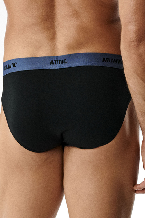 Atlantic 6SMP-004 slipy 6 pack niski stan guma z logo, czarny