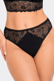 Majtki wysokie figi Babell BBL 191 czarny