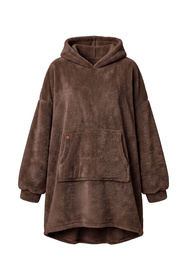 Vivisence 5028 szlafrok z kapturem oversize z kieszenią, brązowy