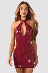 Obsessive Redya dress koszulka nocna połysk, wiązana red