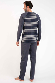 Nocna piżama Italian Fashion Lars dł.r. dł.sp. grafit 
