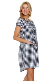 Nocna koszula Doctor Nap TCB.9444 black check
