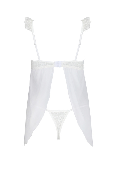 Nocna komplet koszulka + stringi Avanua Milagros chemise white
