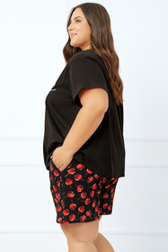 Piżama Italian Fashion Cherry kr.r. kr.sp. czarny/druk