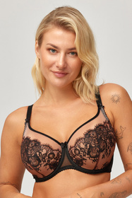 Azal Sara biustonosz miękki na fiszbinach, regulowane ramiączka czarny