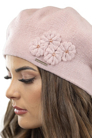 Vivisence 7006 Nakrycie głowy beret, różowy