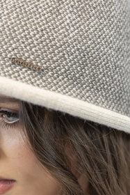 Kapelusz Vivisence 7044 beżowa pepitka 