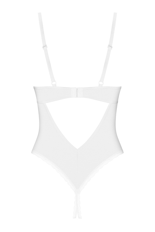 Body sexy Obsessive Alissium crotchless teddy white