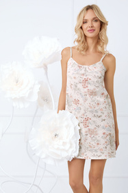 Nocna koszula Italian Fashion Solita ws.r. druk/kremowy
