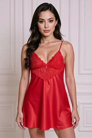 Nocna koszulka Vivisence 2038 czerwony