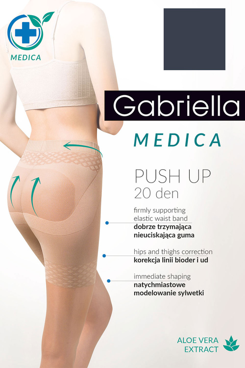 Gabriella Medica Push-up 20 Den Code 127 Wyrób pończoszniczy rajstopy, grafit