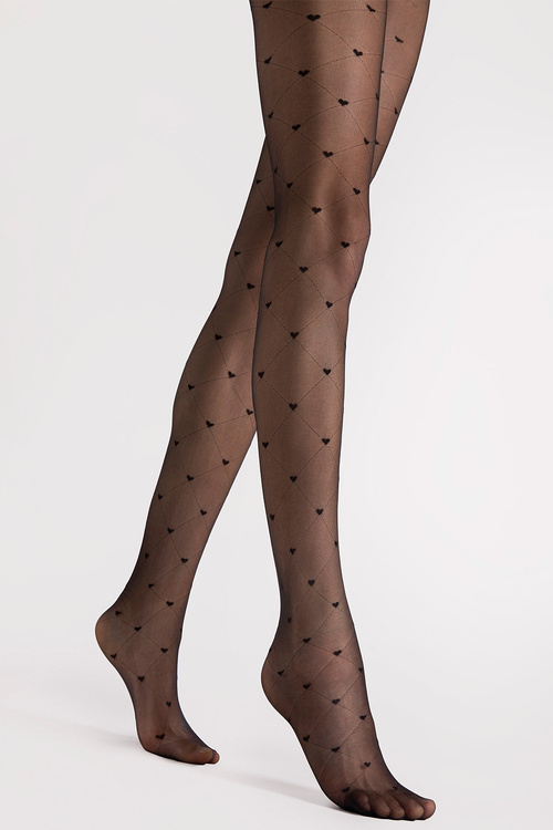 Rajstopy Fiore Cuori 20 DEN G6120 black