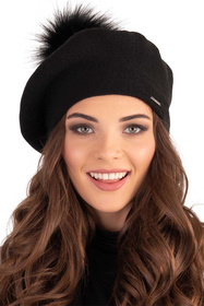 Vivisence 7035Kmpl Komplet beret+szalik, czarny