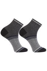 Moraj CSM180-053 skarpety za kostkę bawełniane męskie patt 2-ciemny popiel/grafit