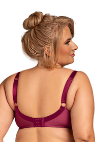 Nessa Nel N500 biustonosz miękki z haftem i fiszbinami burgund