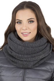 Vivisence 7014Kmpl Komplet czapka+komin, ciemnoszary