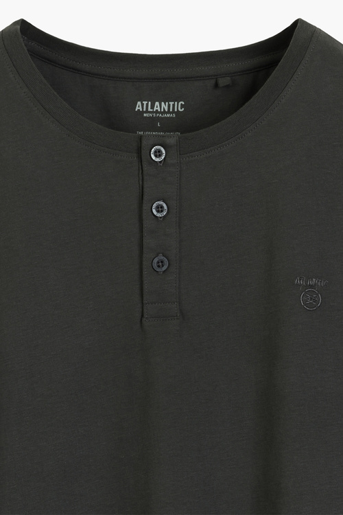 Atlantic NMP-401 piżama męska z szortami w kratę granat/denim