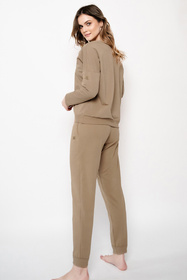 Italian Fashion Karina dł.r. dł.sp. Dres homewear, camel
