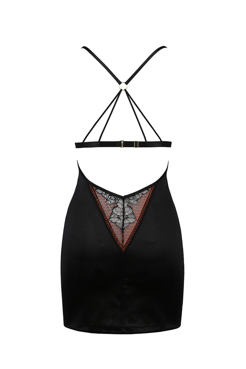 Nocna komplet koszulka + stringi Casmir Mirella chemise black