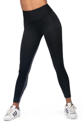 Legginsy fitness Reviver L9027/0 czarno-szary