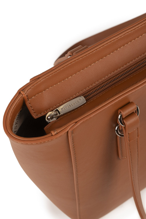 Vivisence T0017 torebka na ramię z zamkiem brown