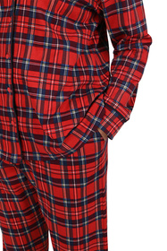 Vivisence 2067 piżama koszulowa w kratę czerwony-krata