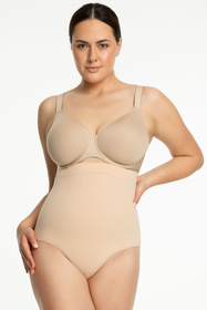 Figi modelujące Julimex 441 Seamless High-Waist Panty beżowy