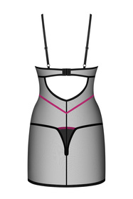 Komplet koszulka + stringi Obsessive Novenes chemise black 