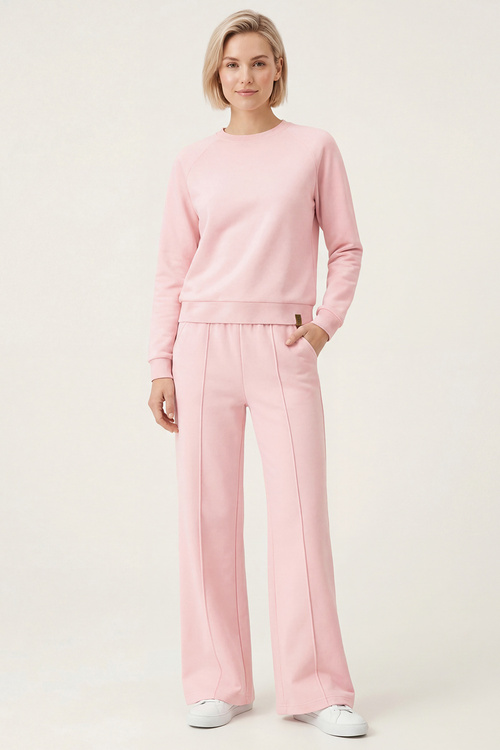 Vivisence 9004 bluza nierozpinana z okrągłym dekoltem różowy