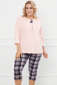 Piżama Italian Fashion Dona r.3/4 sp.3/4 łosoś/druk