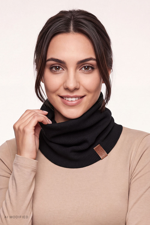 Vivisence 70127 KMPL komplet czapka i komin damski, czarny