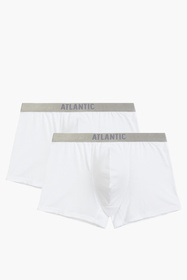 Atlantic 2BMH-012 bokserki 2-pack modal i bawełna pima biały