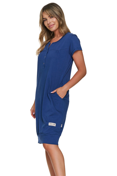 Doctor Nap TCB.4348 Nocna koszula, indigo blue