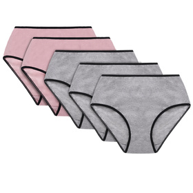 Wysokie figi Vivisence 4017 5-pack gumka czarna: szary/szary/szary/róż/róż