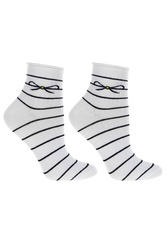 Skarpety Moraj CSL200-016 patt3-biały