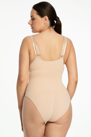 Body wyszczuplające Julimex 419 Seamless Body Open Bust beżowy
