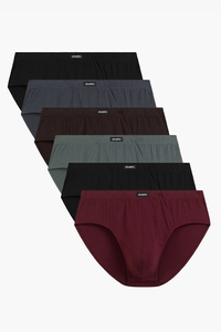 Atlantic 6SMP-001 slipy męskie klasyczne 6-pack bawełna, burgund/czarny/khaki/brąz/grafit/czarny