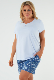 Piżama Italian Fashion Tulip kr.r. kr.sp. niebieski/druk