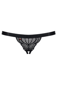 Obsessive 828-THC-1 Majtki stringi otwarte, czarny
