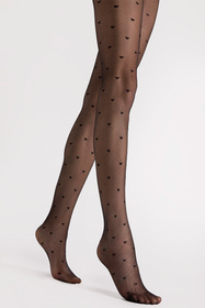 Rajstopy Fiore Cuori 20 DEN G6120 black